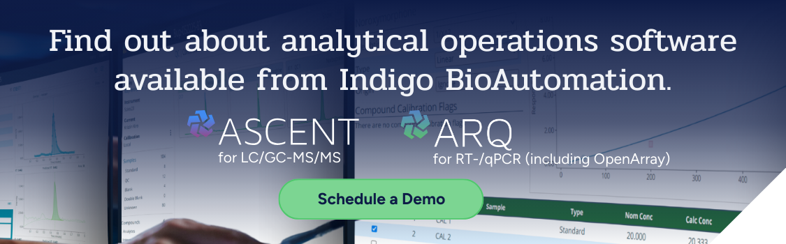 Indigo-ASCENT-Ad-Banner Find out about analytical operations software available from Indigo BioAutomation