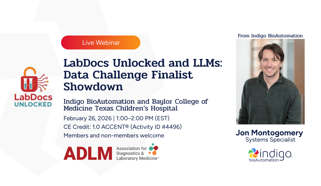 2025 ADLM Data Science Challenge: Indigo BioAutomation Named A Finalist